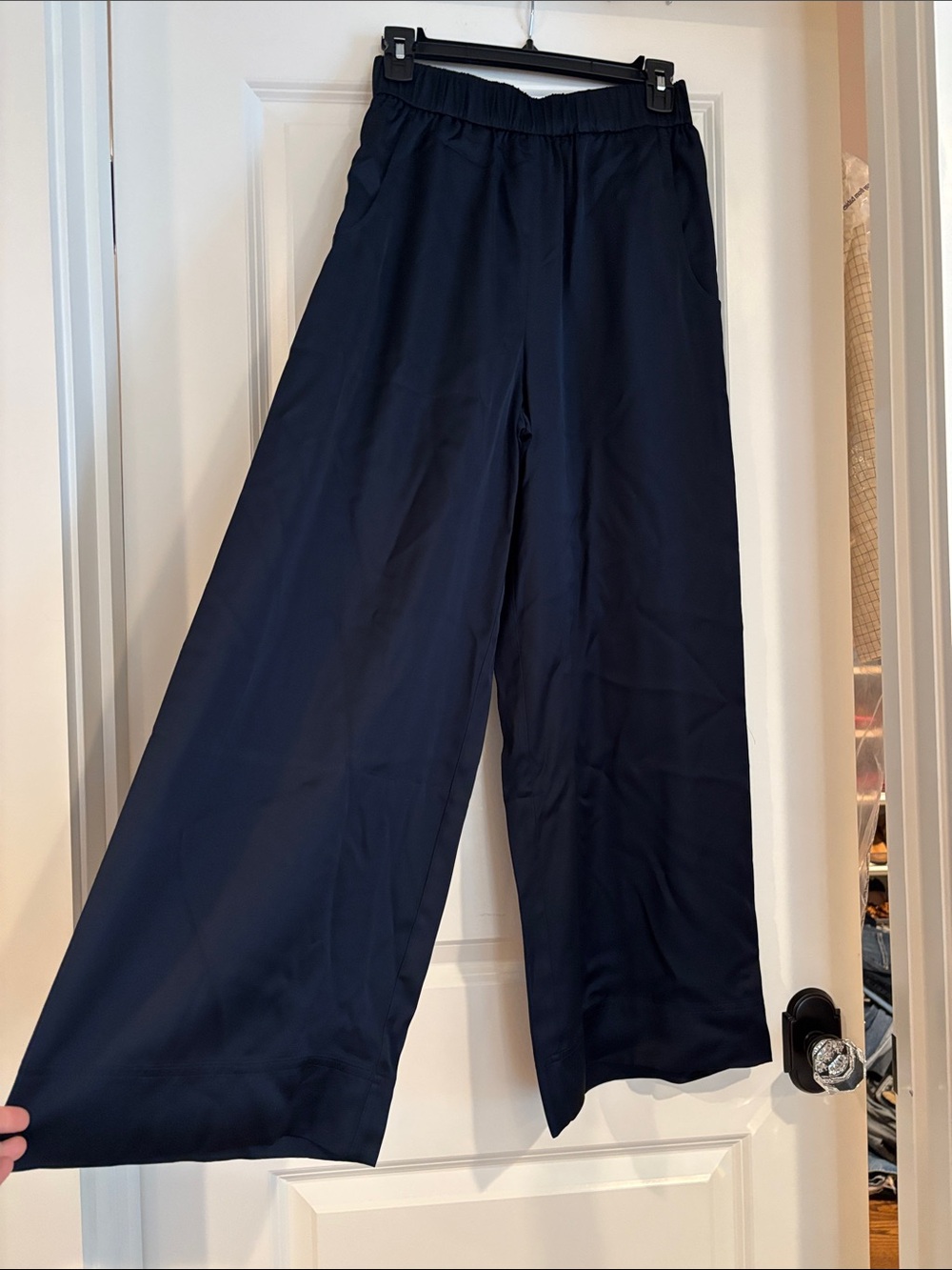 Banana Republic Navy Petite Satin Pants